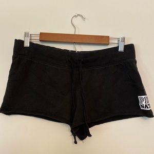 PINK black sweatshorts